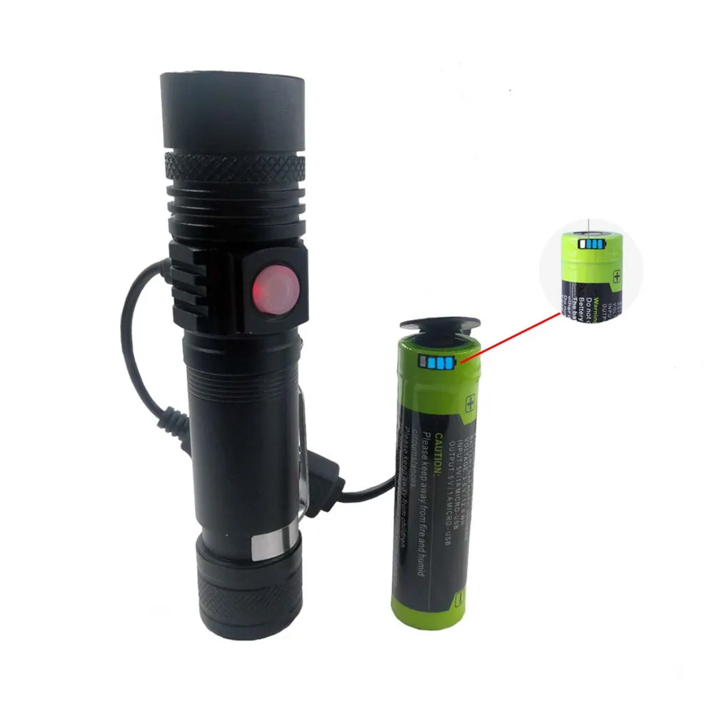 flashlight 18650 Фонарик 18650 USB 3,7 V 3500MAH power Bank USB портовый огонь внешний аккумулятор мобильный телефон power bank - Цвет: flashlight 18650