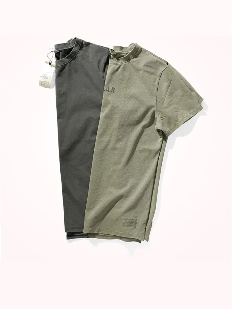 Футболка мужская в стиле ретро 100% хлопок короткий рукав круглый вырез