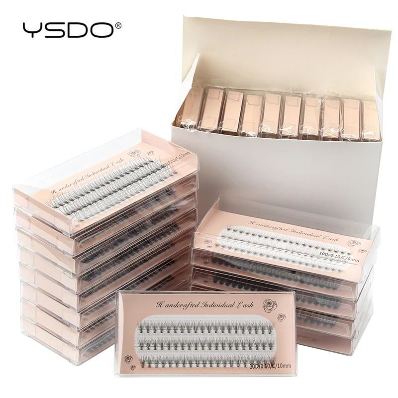 YSDO Eyelash Extension Wholesale 10/20/30/40/50 Boxes Individual Lashes 8/10/12MM Mink False Lashes C Curl Makeup Natural cilios