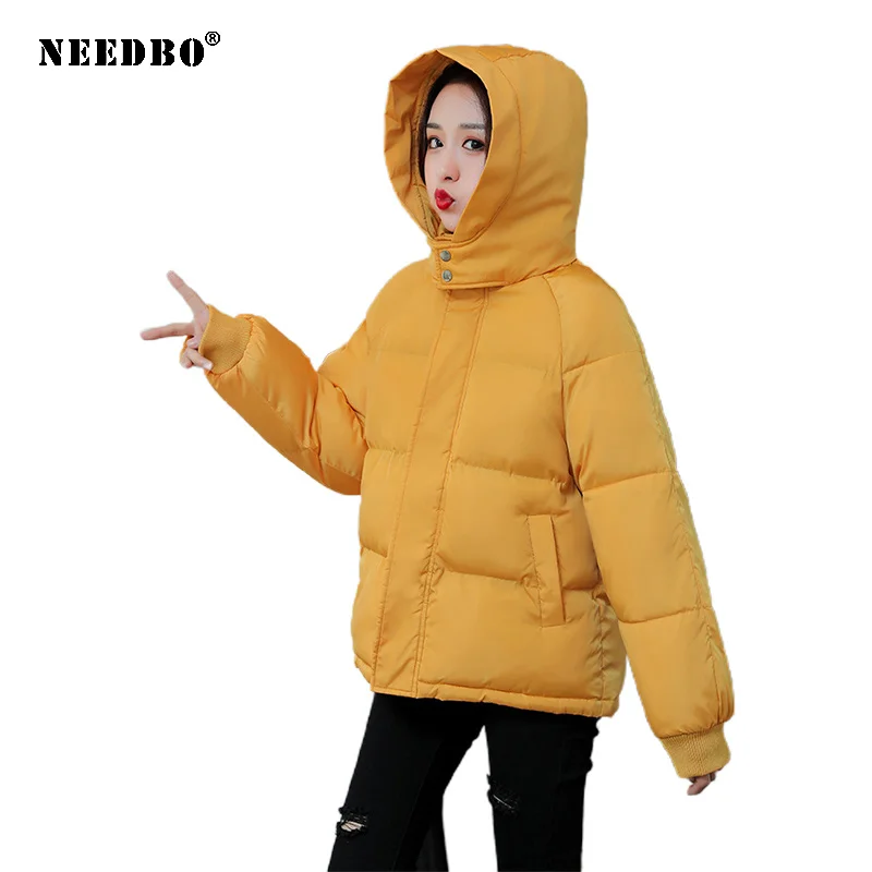 NEEDBO Winter Jacket Women 2020 Plus Size Loose Casual Woman Winter Coats and Puffer Jackets Padded Stand Collar Parka Outwear