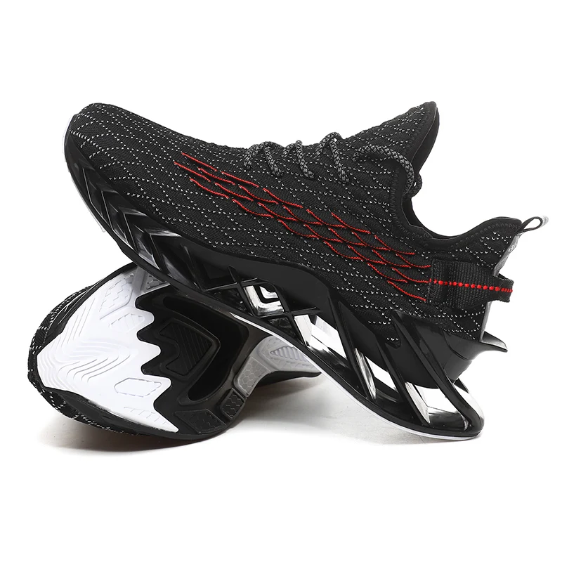 

Cool Night Running Shoes Men Road Run Sport Sneakers Athletics Breathable Training Shoes Jogging Shoes Male Blade Socks Spring
