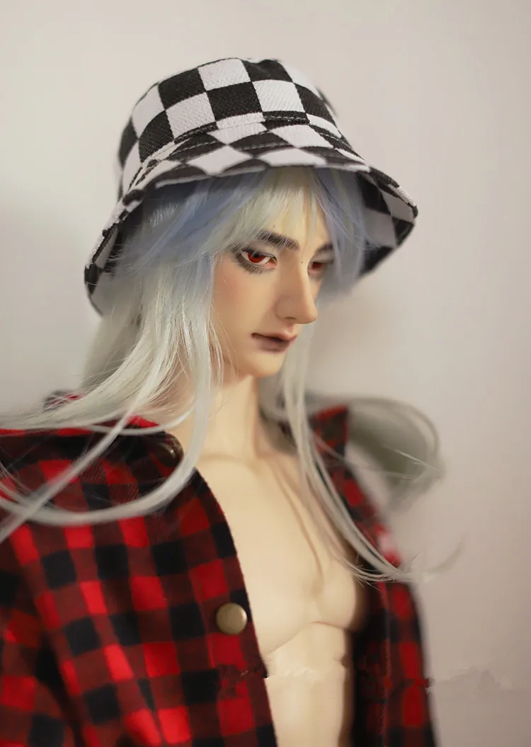 

Big baby BJD.MDD.SD baby dress with hat mini casual black and white daily fisherman hat