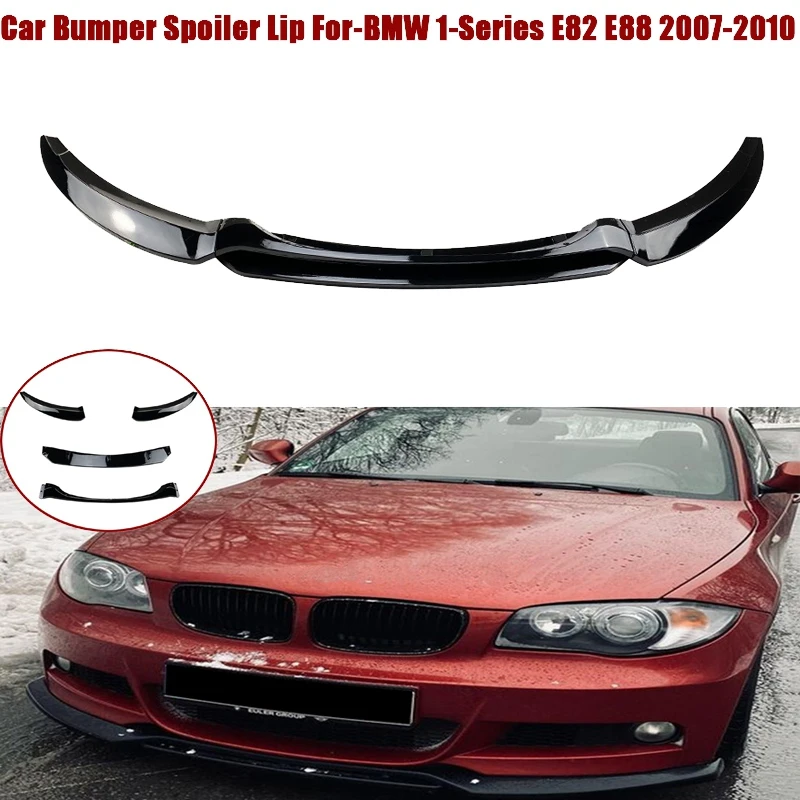 

4Pcs/Set Car Front Bumper Spoiler Lip Splitter Diffuser Body Kit For-BMW 1-Series E82 E88 2007-2010