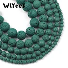 WLYeeS резиновые темно-зеленые искусственные камни, бусины 4 6 8 10 12 мм, круглые свободные бусины, натуральный камень для изготовления ювелирных изделий, браслетов своими руками, 15 дюймов