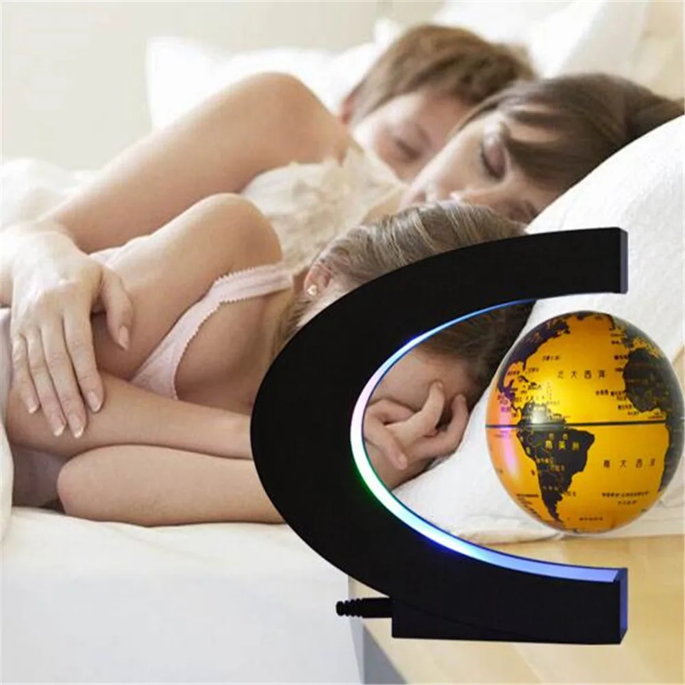 Ночник с магнитным левитационным шаром плавающая лампа в виде карты мира Крутое