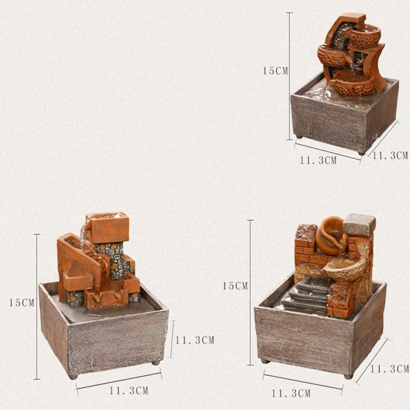 Полимерные декоративные комнатные водные фонтаны фэн шуй украшения водопад