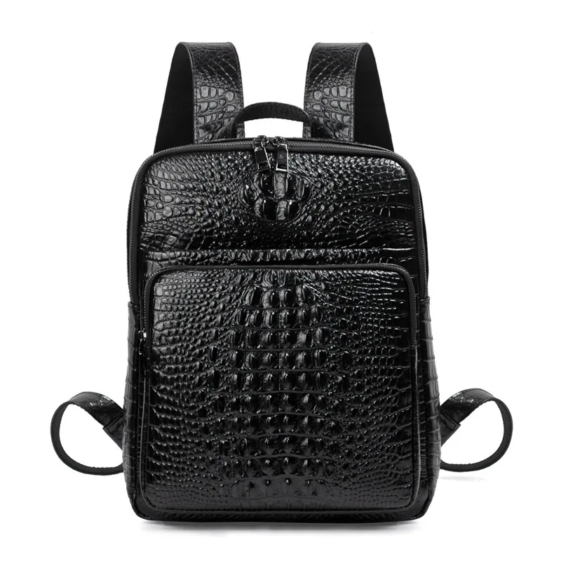 

New Brand 100% Genuine Leather Men Backpacks Fashion Real Natural Leather Student Backpack Boy Luxury Business Laptop School Bag