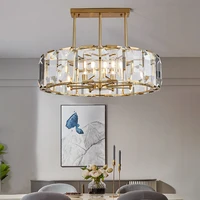 yoogee brief crystal chandeliers loft led brass hanging lamp for living dining room kitchen indoor lighting luxury fixtures