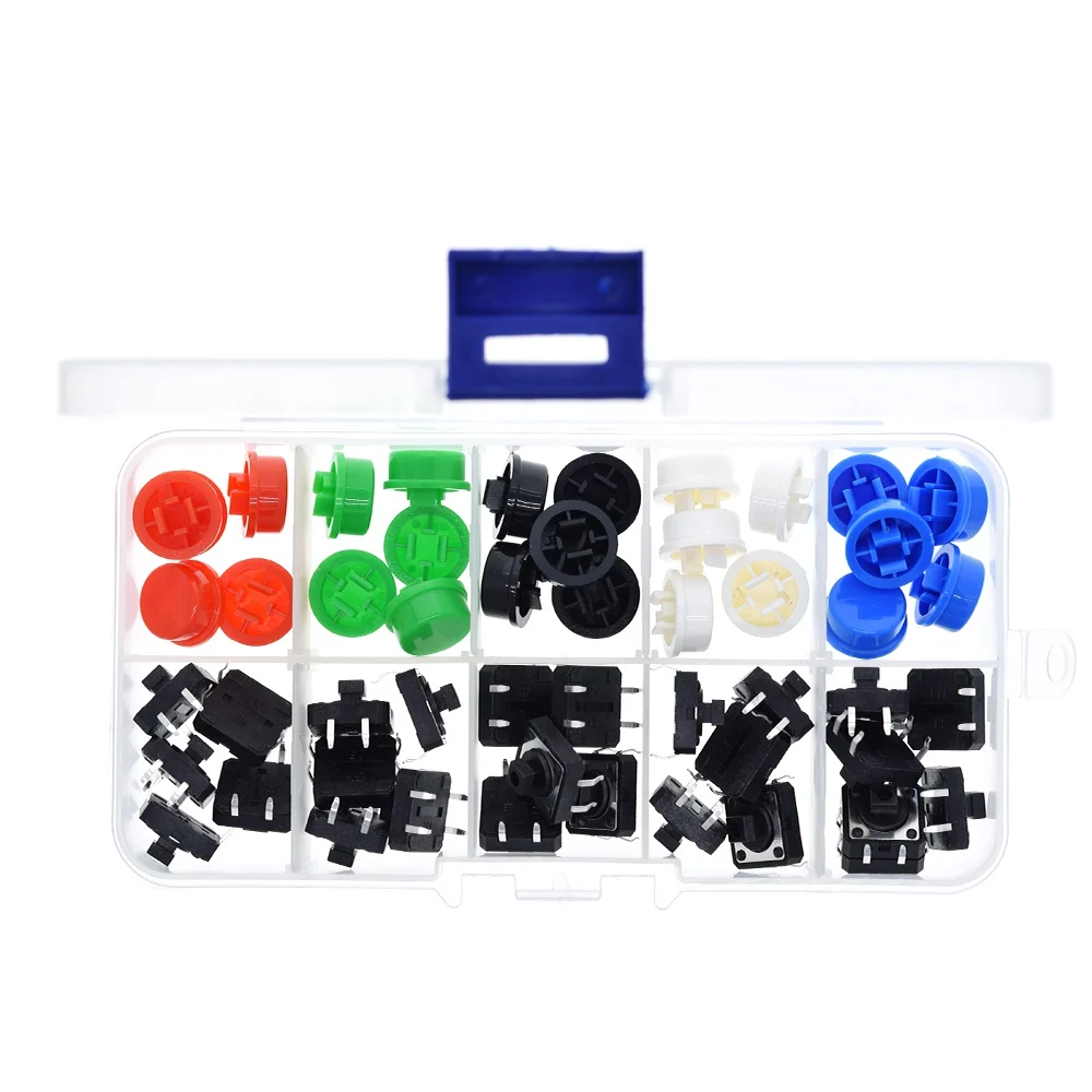 25 шт. Тактильный кнопочный переключатель мгновенного Размер: 12*12*7 3 мини