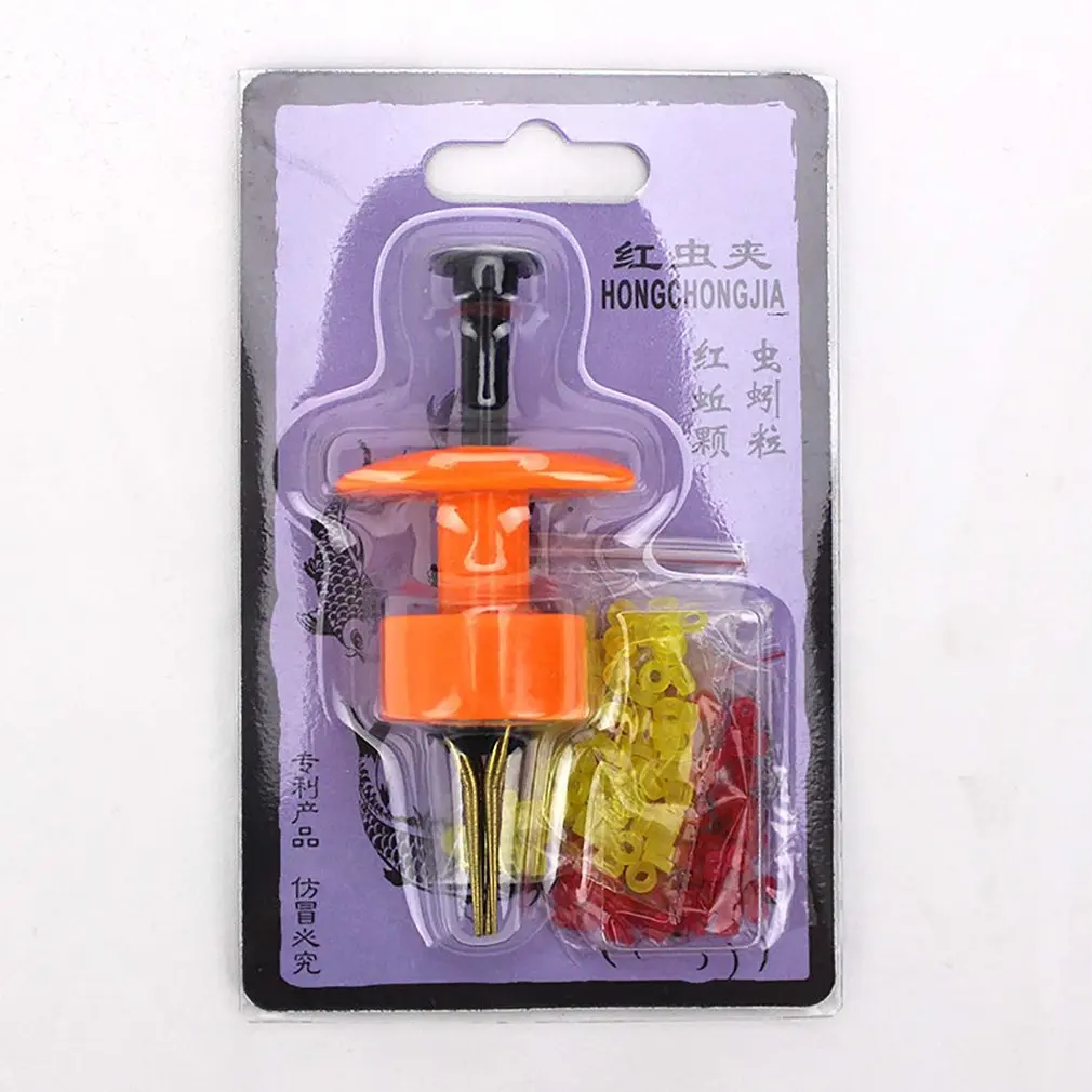 Красный червь клип гранулы на приманку красный живая саранча крюк 2018 горячая