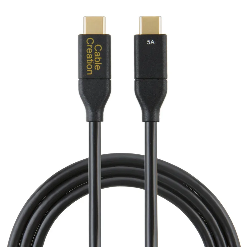 Black Кабель USB-C-USB-C Gen 2(100 Вт/5A) USB 3,1 10 Гбит/с type-C зарядный шнур совместимый MacBook 15 дюймов samsung T3 SSDPixel XL 2 - Цвет: Black
