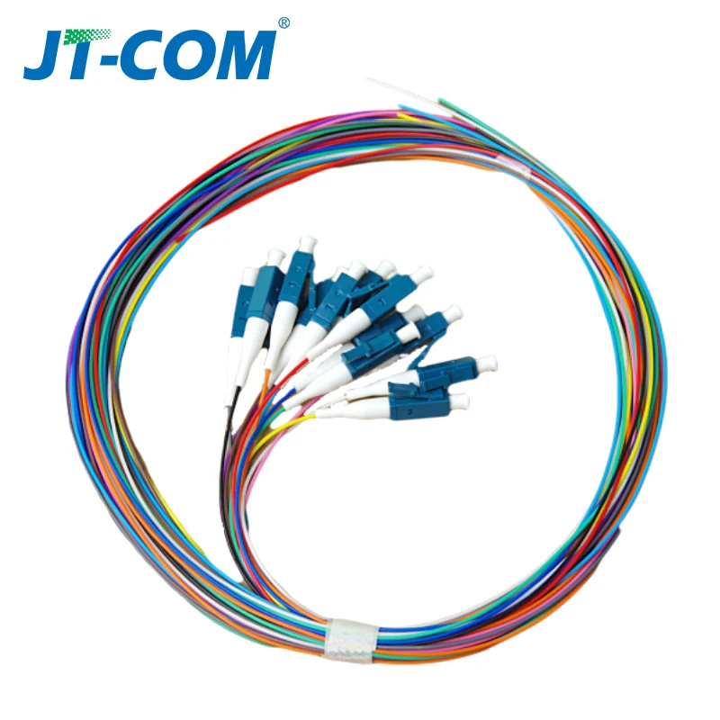 12 видов цветов LC/UPC Pigtail SM(9/125) волоконно оптический патч корд/Pigtail 1 м fanout Волоконно