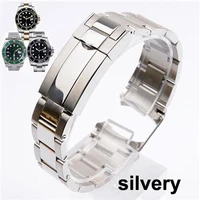 20 21mm watch accessories stainless steel butterfly clasp watch band best for rolex daytona water ghost submariner series strap