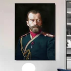 Постеры и печатные картины для гостиной, царь Николай II России, портрет, холст, живопись