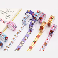 40 pcslot cartoon bear rabbit washi tape decoration sticker scrapbooking diary adhesive masking tape stationery school supplies