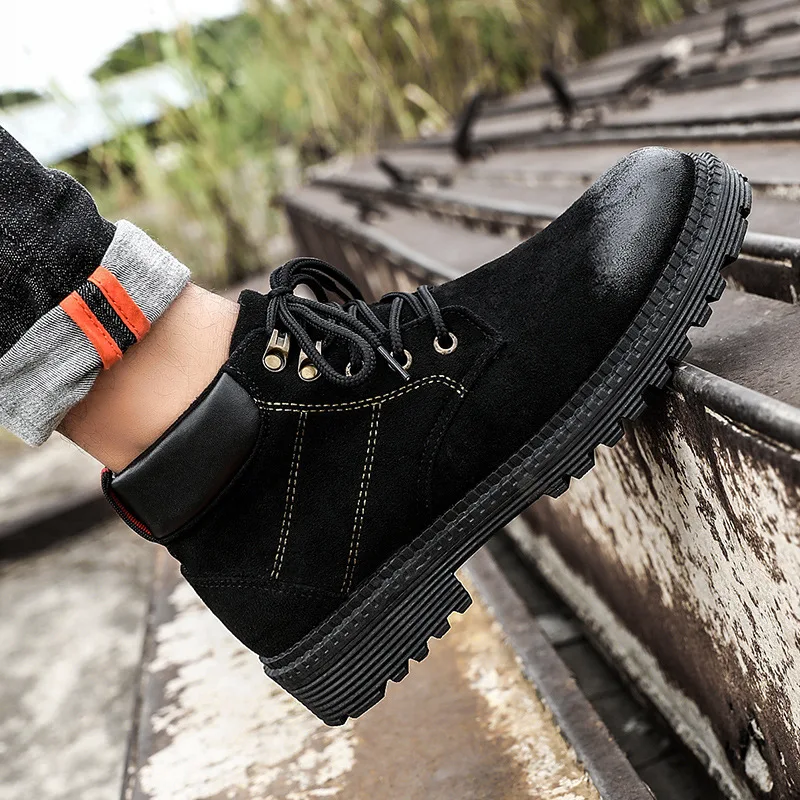 Осенне зимняя обувь высокие мужские Ботинки martin армейские сапоги в английском