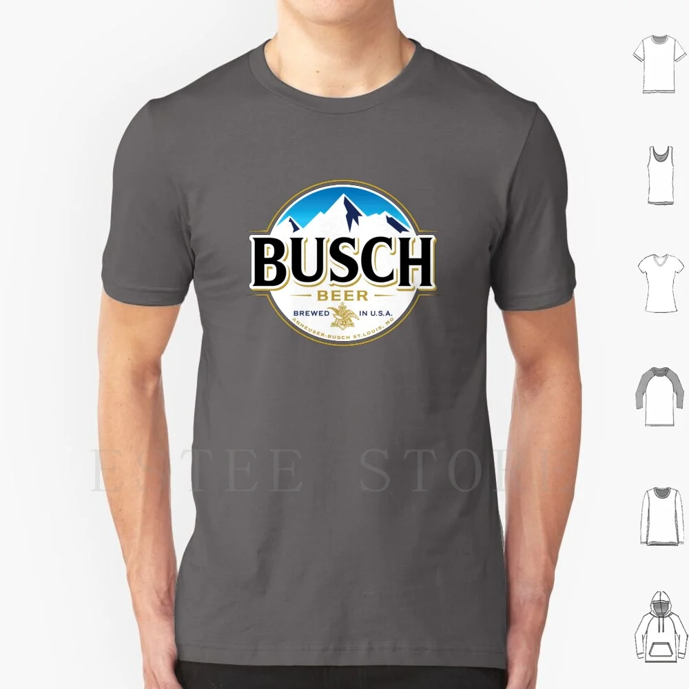 Фото Лидер продаж-Busch Light футболка хлопок для мужчин DIY принт Busch Light Busch Light Busch Beer Beer Anheuser Dos Equis Yuengling №1
