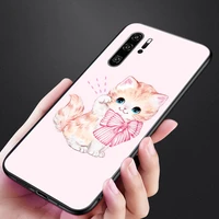 pink cute lucky pig phone case for huawei p30 pro lite carcasa soft tpu coque funda