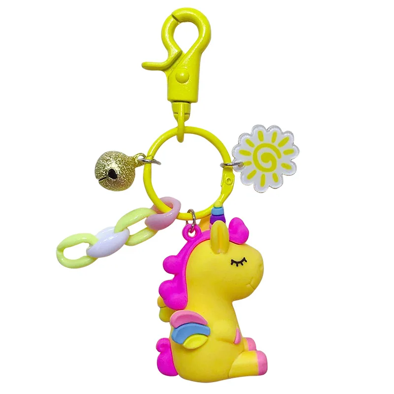 Цепочка для ключей в виде единорога женская простой креативный брелок Корейском