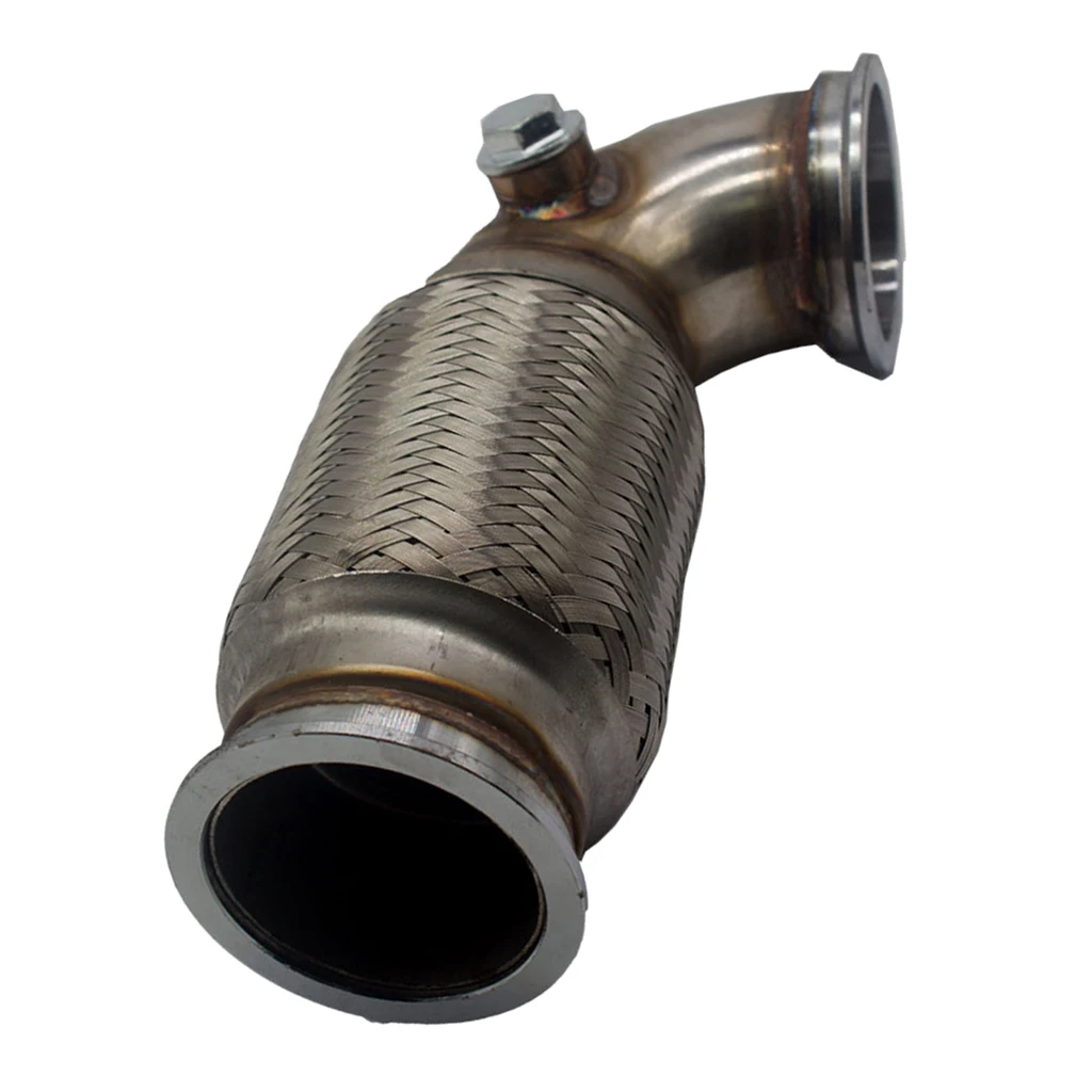 Downpipe 2 5 &quot'V-Band низкопрофильный 90Deg с гибкой гофрированная трубка из