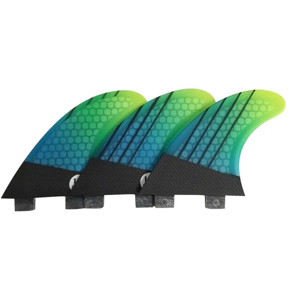 

FCS Fins G5 Surfboard Fin Honeycomb Fibreglass Fins Green Black FCS Quilhas Fins Surfing Accessories