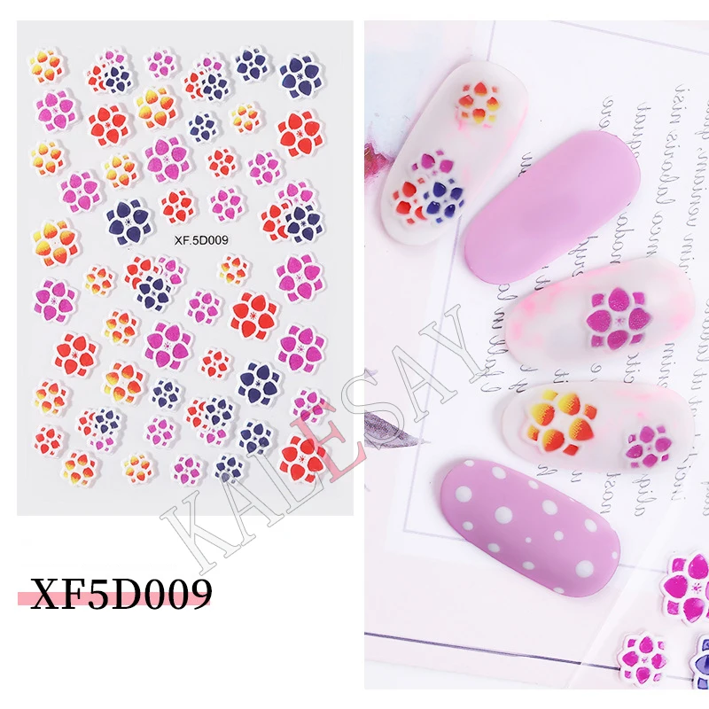 3D наклейки для ногтей с тисненым рисунком на ногти маникюрные подвески украшения