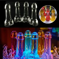 3 pcs funny penis glass cup transparent dick universal cup for parties night bar ktv show gifts decoration dick cocktail glasses