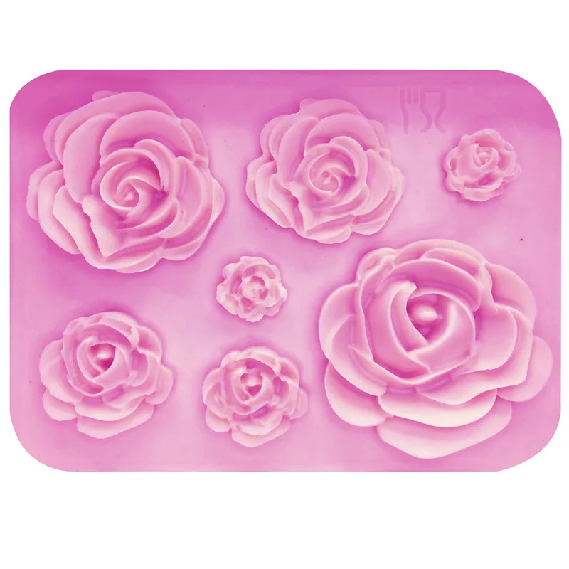 WALFOS Sugarcraft силиконовая форма в виде цветка розы помадная для торта шоколадная