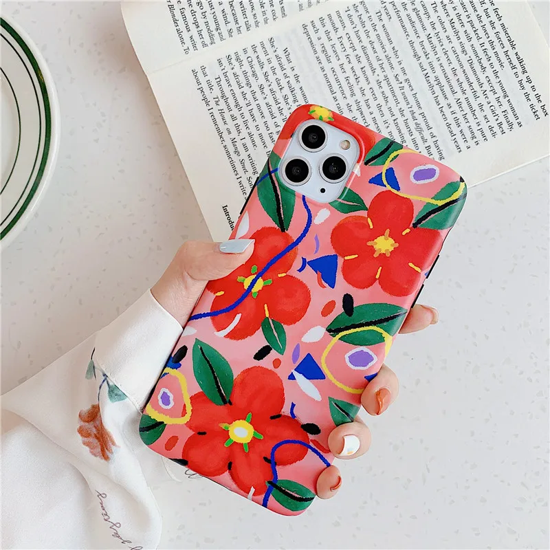 Роскошный художественный Ретро чехол для телефона с рисунком цветов маслом iPhone 11