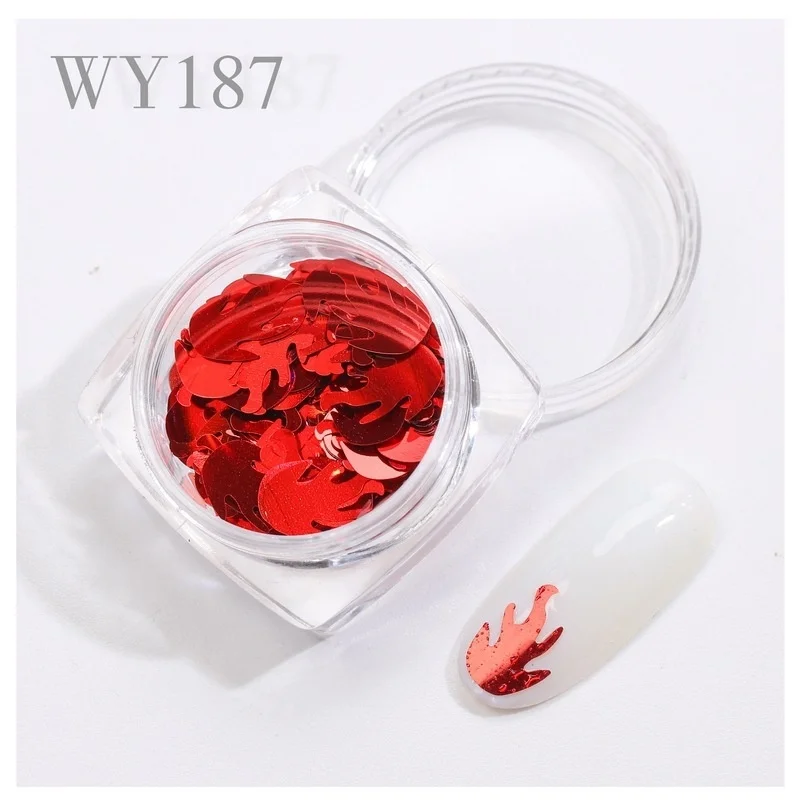 1 коробка пламени блестки ультра-тонкий лак для ногтей блестящая золотая бумага