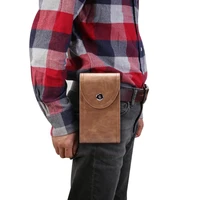 universal waist bag phone pouch for iphone 12 11 pro x xs max xr 7 8 belt clip holster pu leather cover for samsung xiaomi case