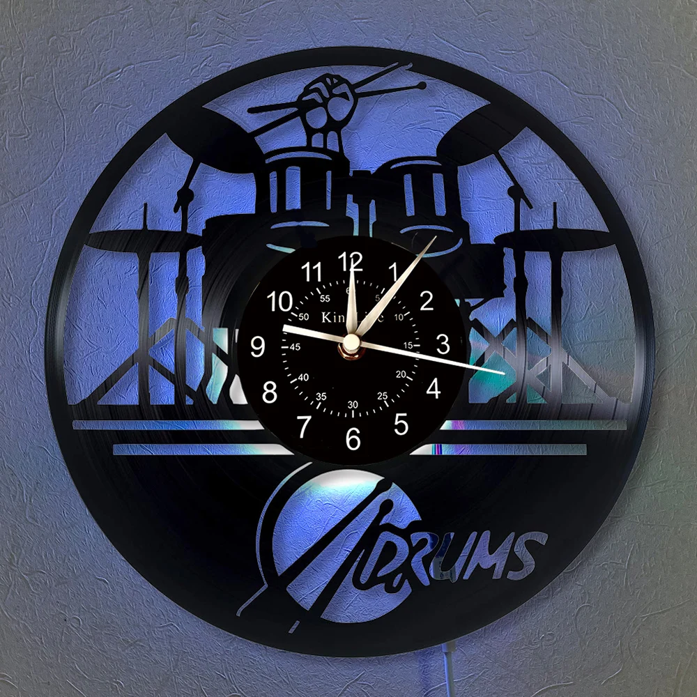 Банк часы 12 дюймовые виниловые настенные | Уникальные подарки для любителей рок