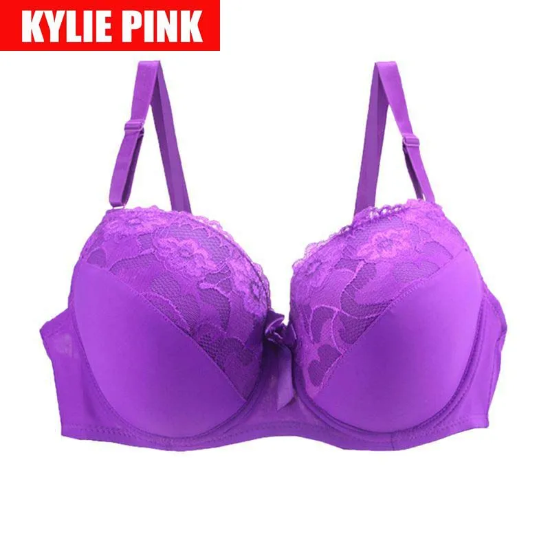 Женские кружевные бюстгальтеры KYLIE розовые с регулируемыми бретелями размеры 95
