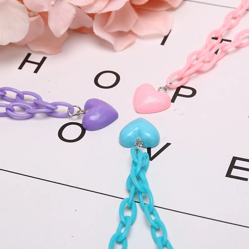 Женское акриловое ожерелье с подвеской в виде сердца|Ожерелья подвеской| |