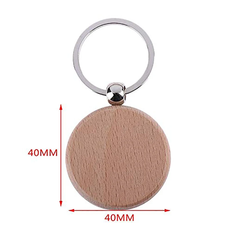 20 шт Пустой Круглый деревянный брелок DIY для ключей подарок|Брелоки| |