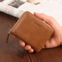 best selling new wallet mens short multi card position zipper card holder multi color letter coin purse male money clip