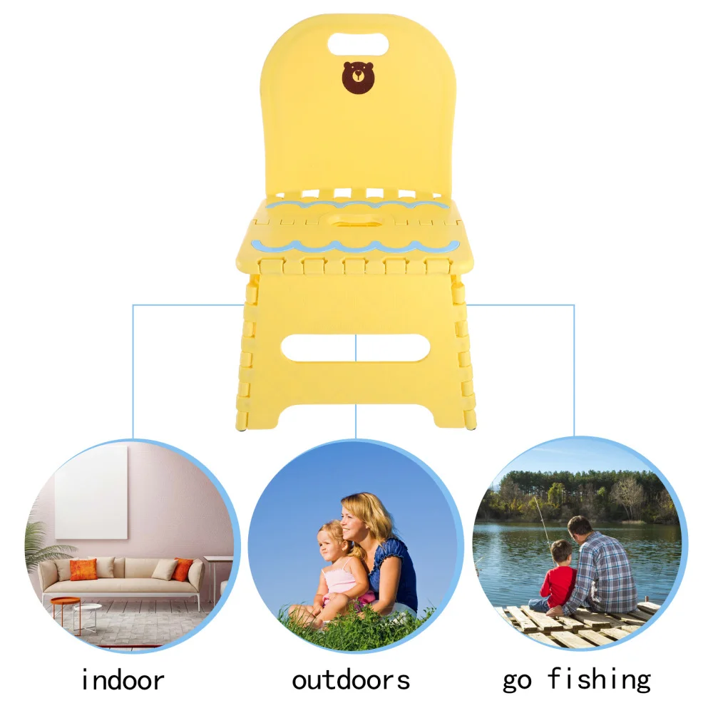 

Foldable Chair Cartoon Stepping Stool Portable Chair For Children