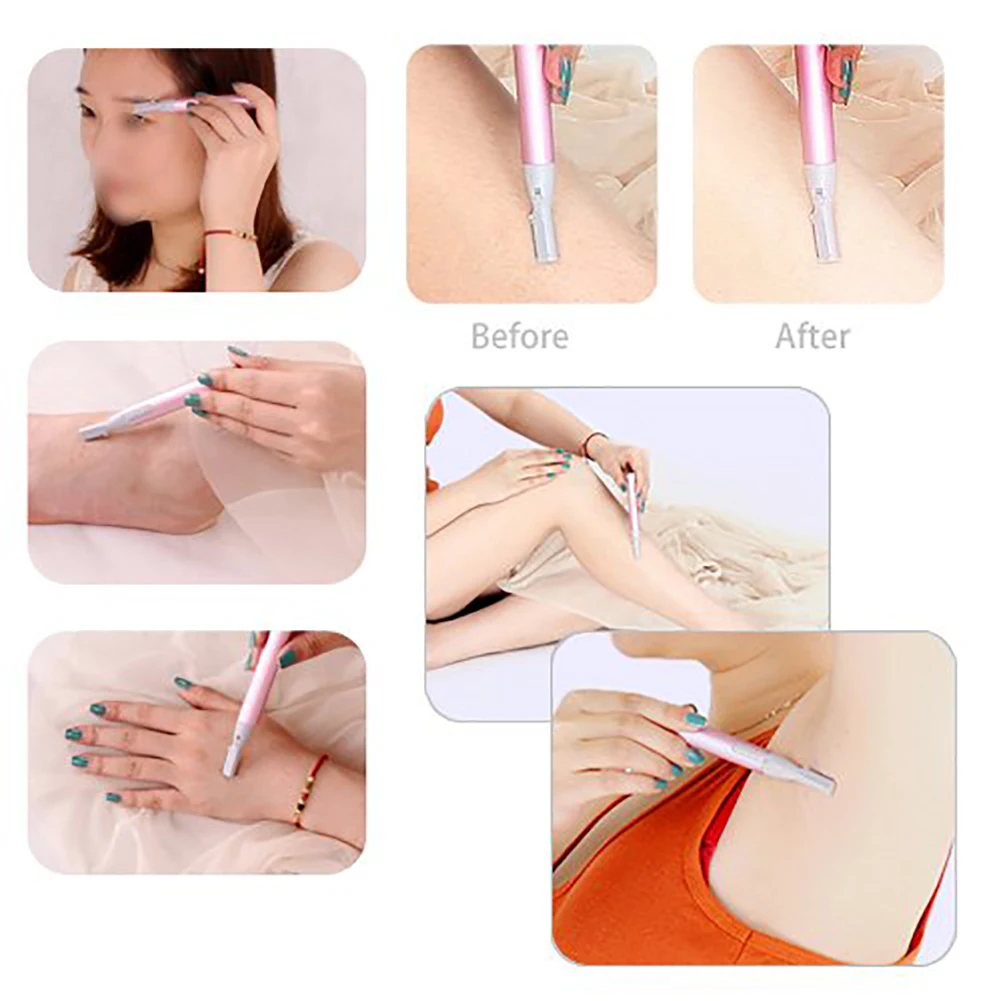 

Practical Electric Eyebrow Trimmer Mini Face Hair Shaver Eyebrow Shaper Razor Kit Body Unwanted Hair Remover Tool For Women Girl