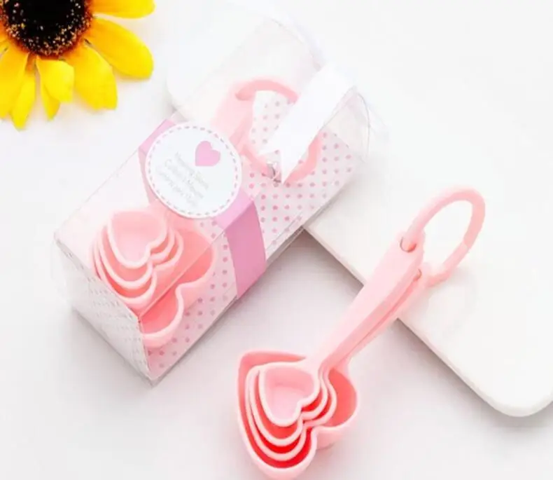 4 шт. творческий в форме сердца набор мерной ложки пластиковые измерения для