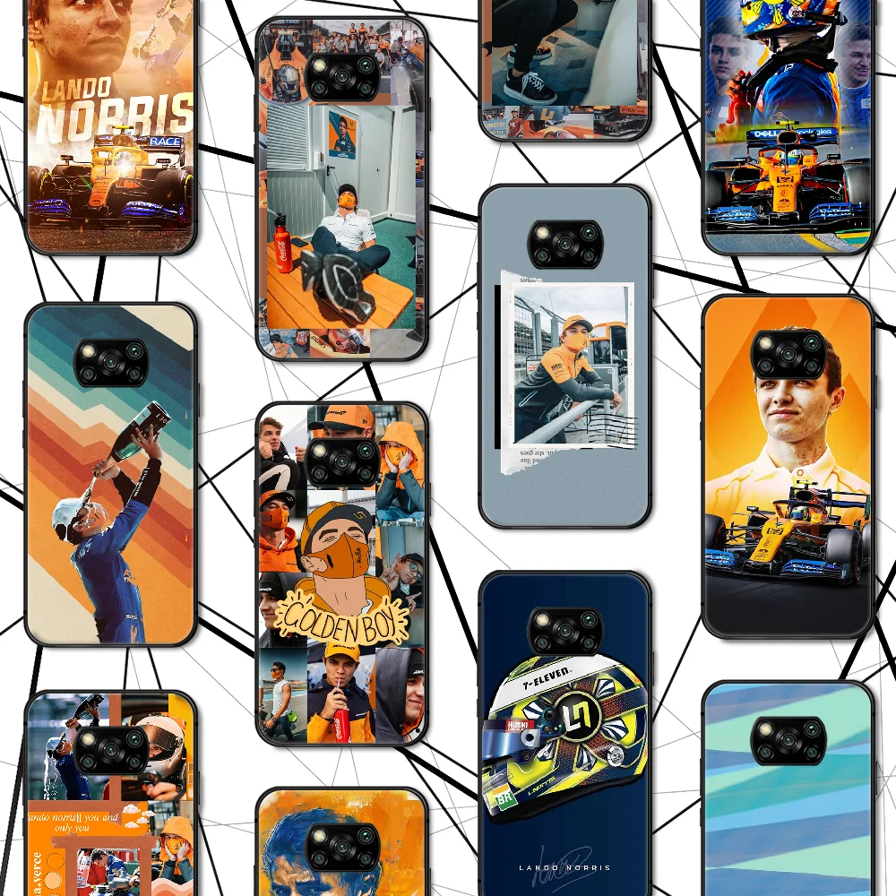 

Lando Norris Racer F1 Phone Case For Xiaomi Mi Note 10 A3 9 MAX 3 A2 8 9 10 11 Lite Pro Ultra black Cell Painting Hoesjes Luxury