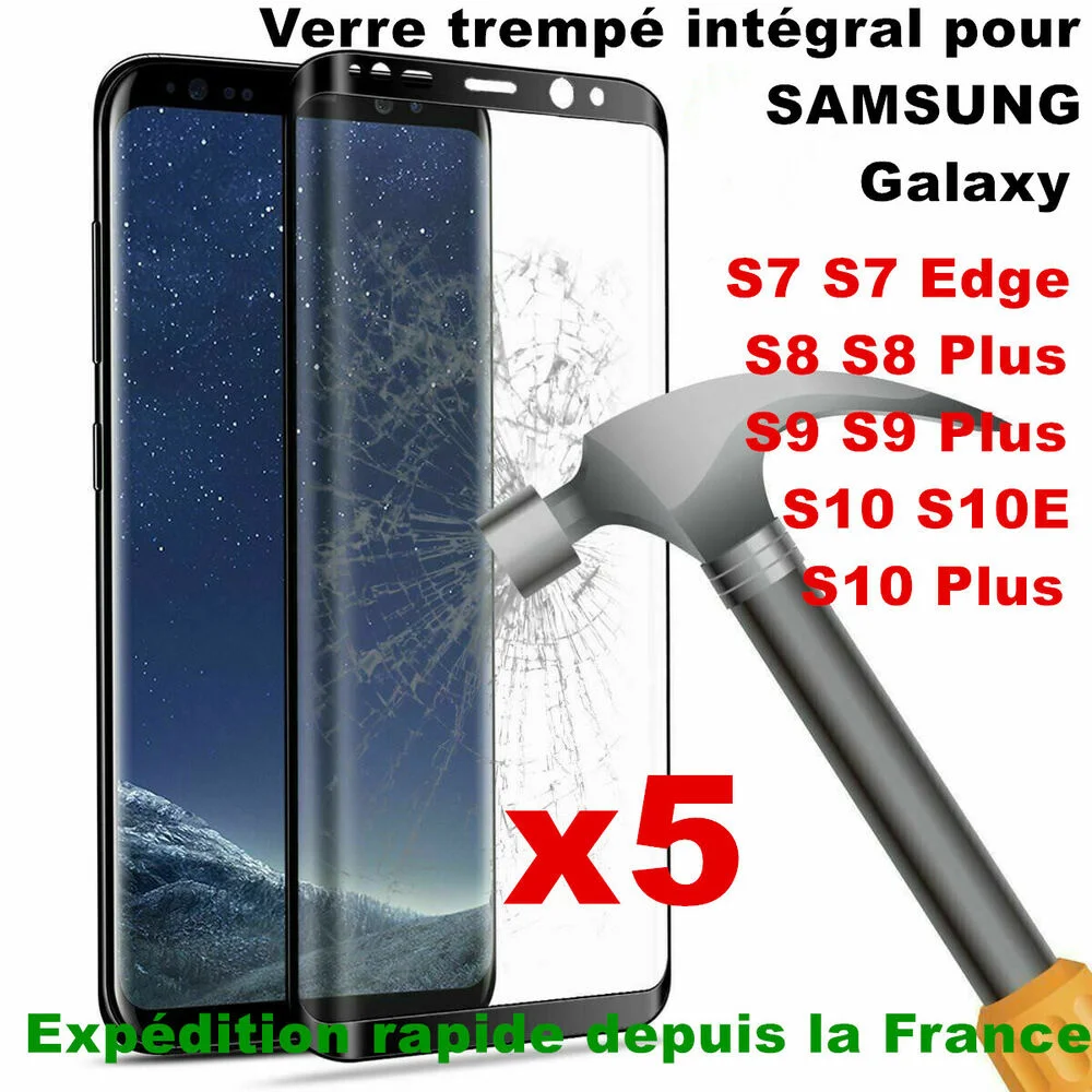

Vitre Verre Trempe For Samsung S7/s8/s9/plus/s10 E Film Incurve Full Intégral
