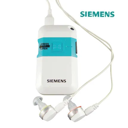 Самых популярных моделей! Цифровой карманный слуховой аппарат Siemens Pockettio DMP для умеренной и тяжелой потери слуха высокомощные слуховые аппараты