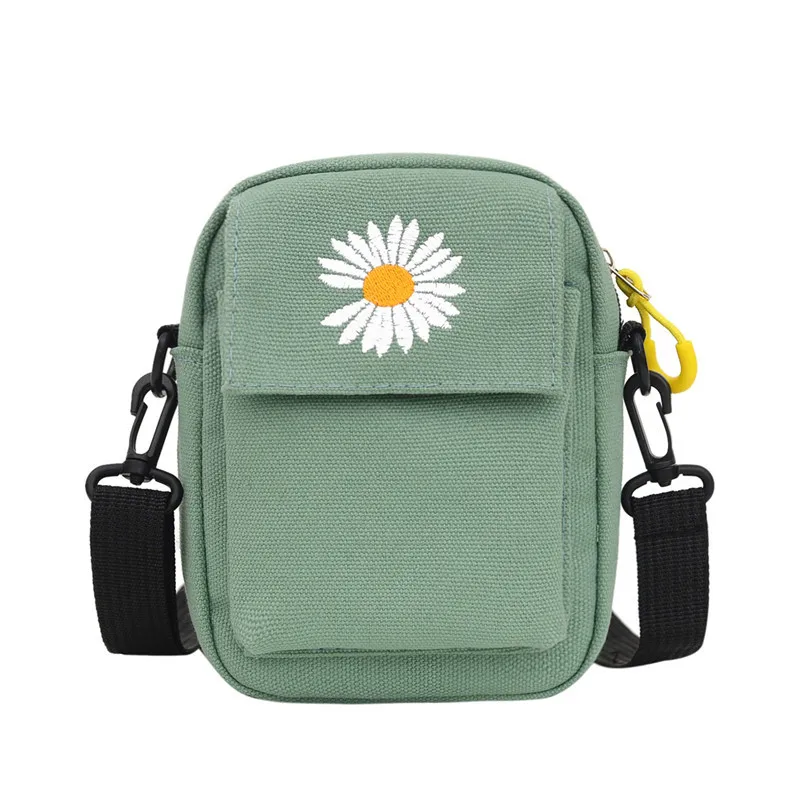 

Cute Little Daisy Canvas Small Messenger Bag Crossbody for Kids 2021 Kawaii Mini Bags for Baby Girls Torby Na Ramie Plocienne