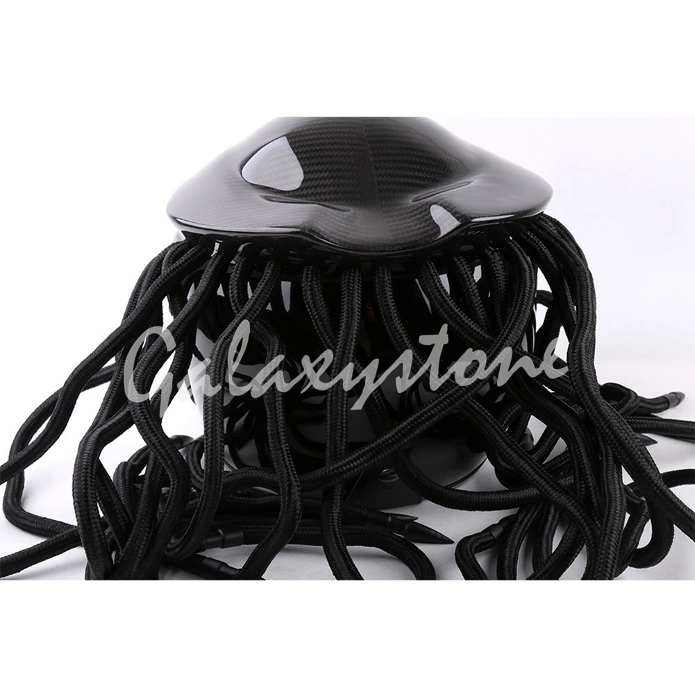 Маска Хищников из углеродного волокна для мотоциклетного шлема с полным