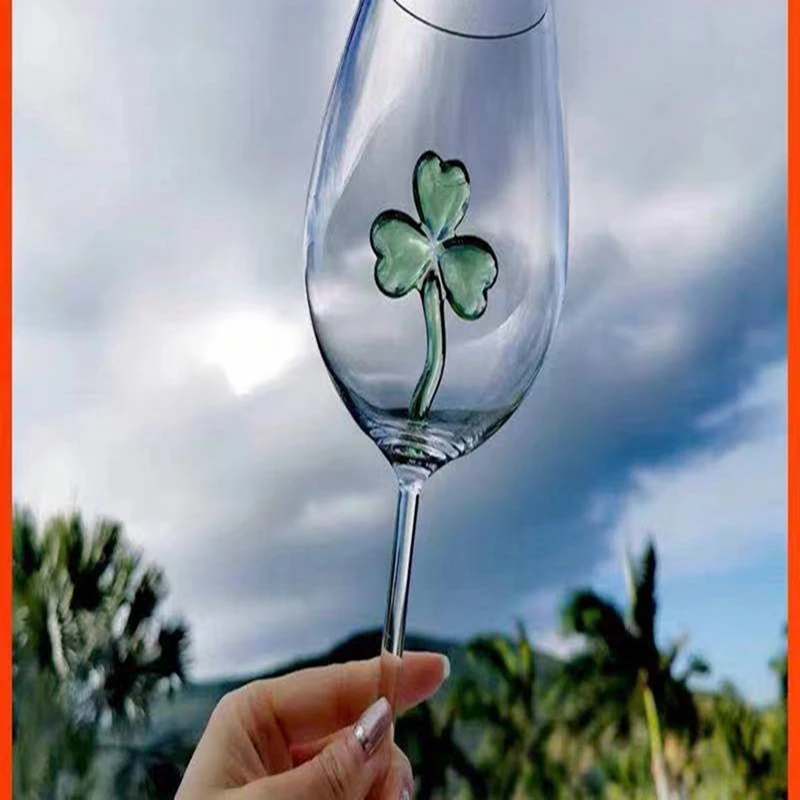 

2PCS/LOT Red Wine Glass Champagne Cup Pure Handmade Fine Art Wine Glass Physical Super Beautiful