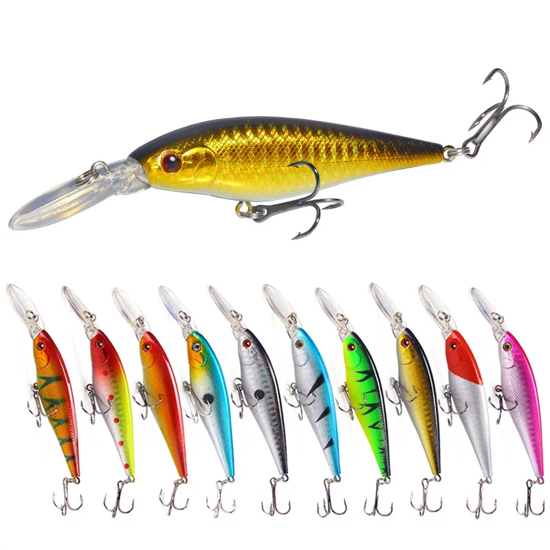 

1Pcs Bionic Fishing Lure Minnow 11cm/9.5g Topwater Floating Wobbler Plastic Hard Baits For Artificial Fishing Tackle Accessories