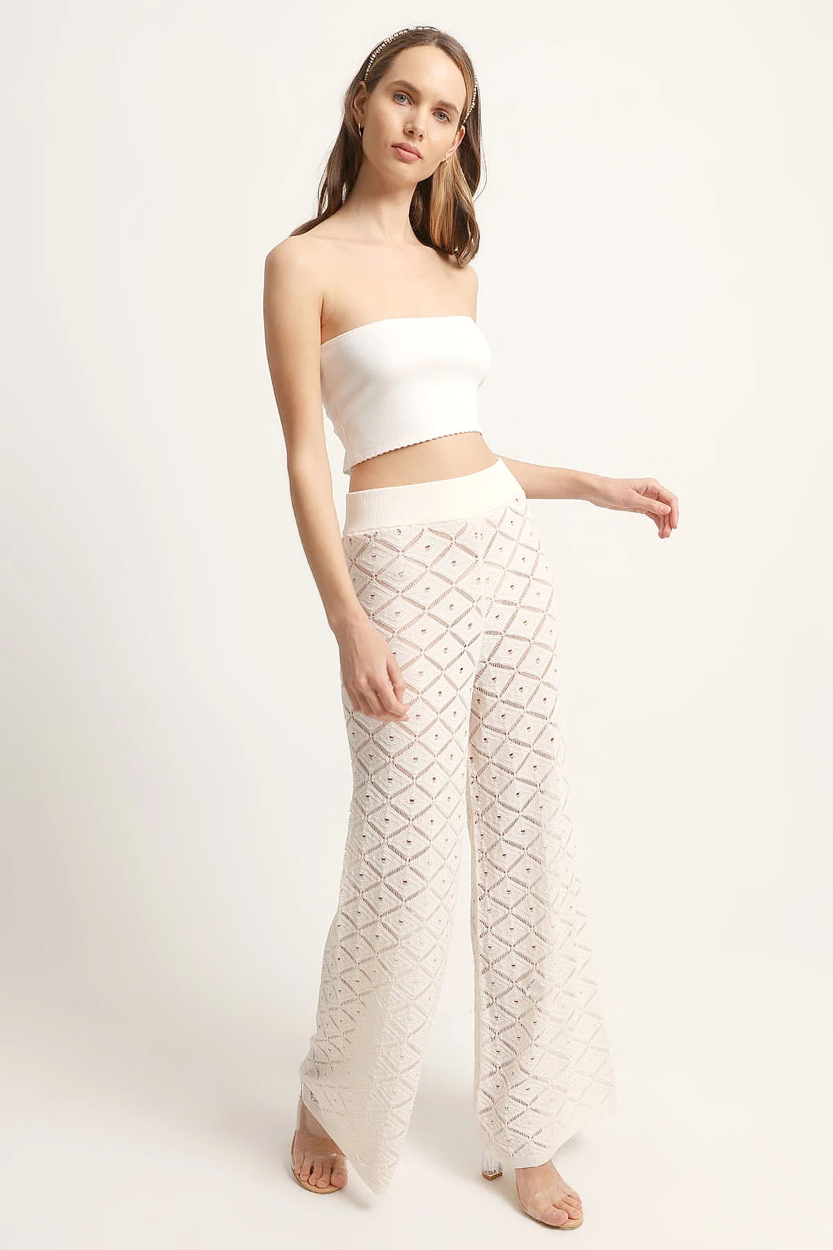 CELLULAR KNITWEAR PANTS