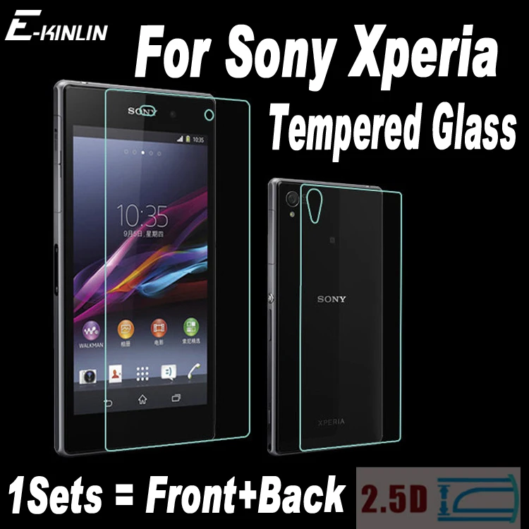 Передняя + задняя / защитная пленка из закаленного стекла для Sony Xperia Z1 Z3 Z5 M4 Compact mini