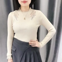 women pullovers sweater autumn winter hollow lace knitted sweater tops long sleeve sexy slim sweater casual girl women pullover