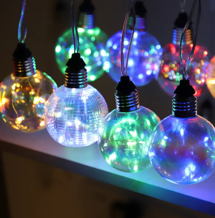 1.5m 10Led Led bulb ball lights string ball battery string lights Christmas decoration lights